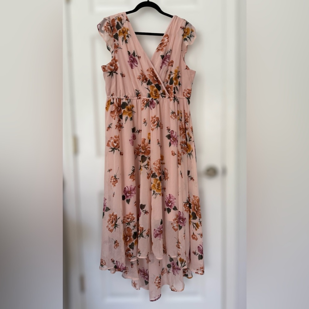 Torrid Pink Floral High Low Dress - Picture 7 of 8